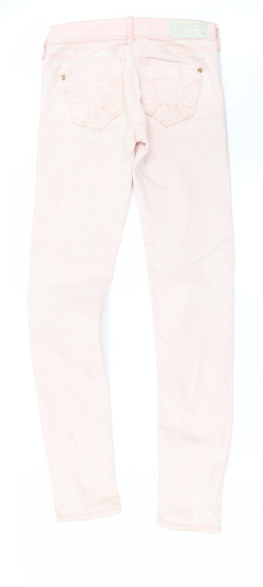 Preworn Womens Pink   Straight Jeans Size 28 in L28 in