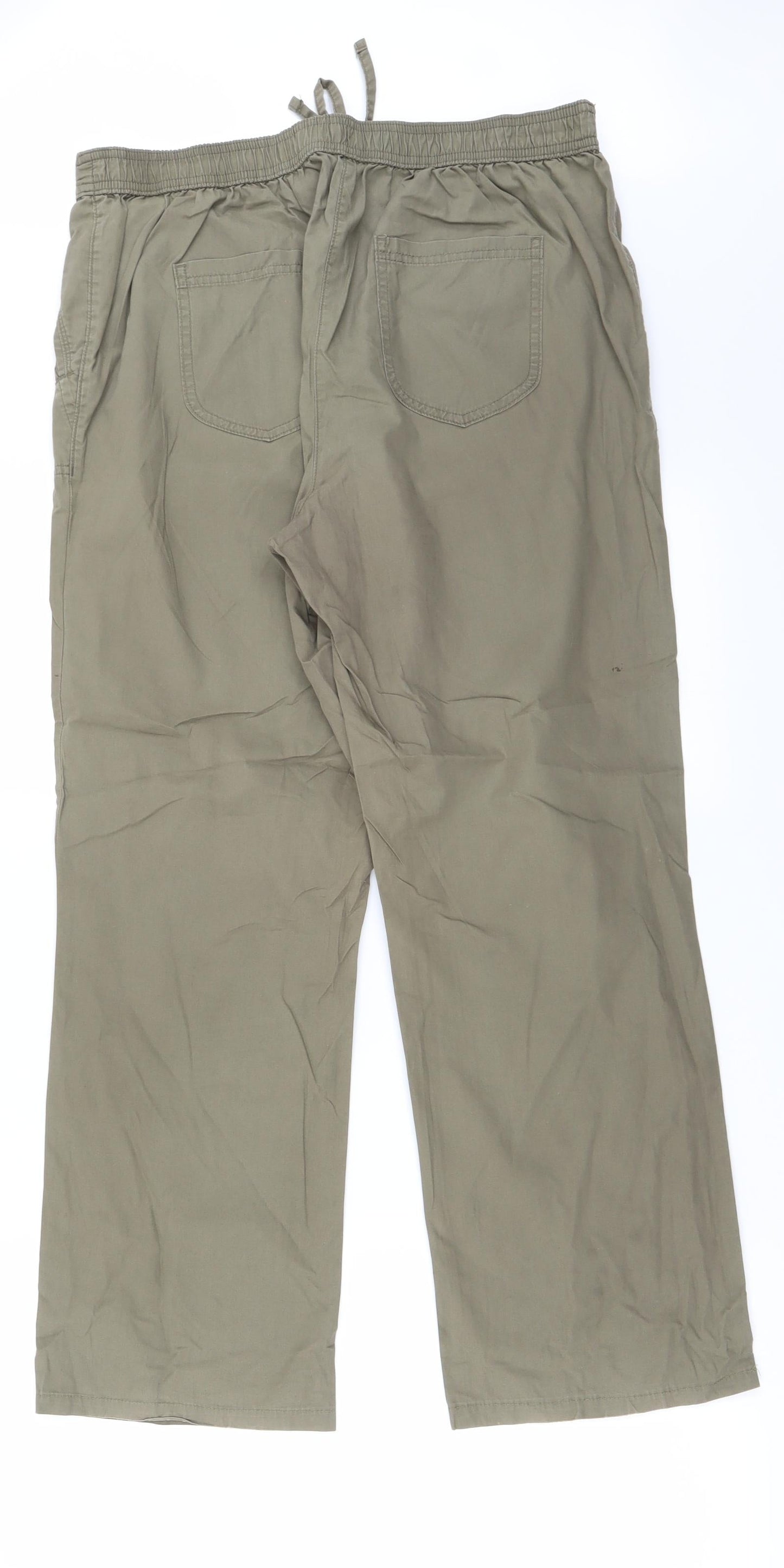 Marks and Spencer Womens Green   Trousers  Size 14 L25 in