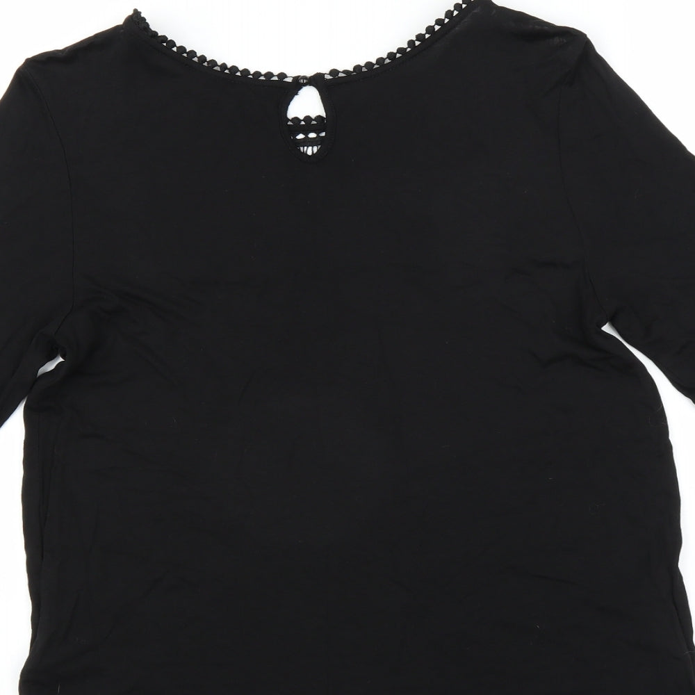 H&M Womens Black   Basic Blouse Size M