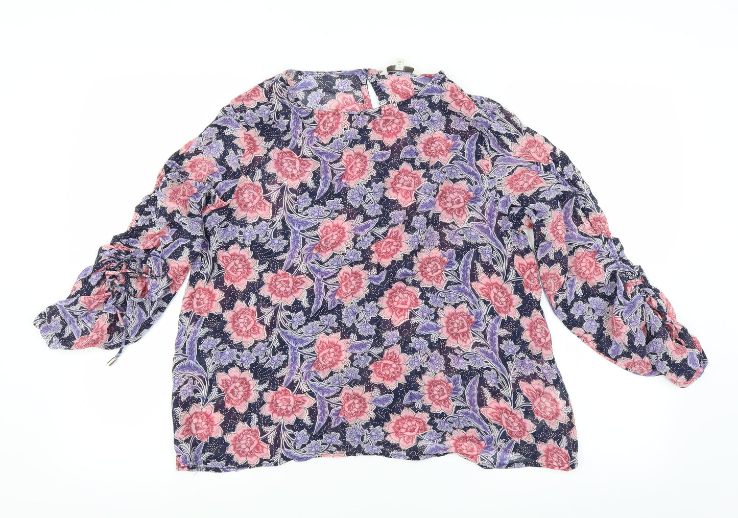 NEXT Womens Purple Floral  Basic Blouse Size 12