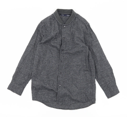 NEXT Boys Grey Houndstooth  Basic Button-Up Size 6 Years