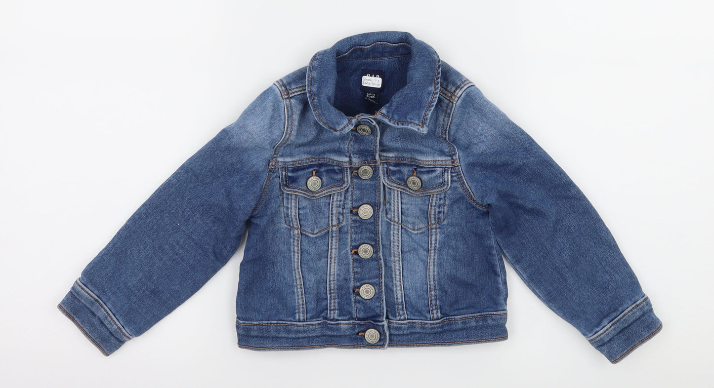 Gap Girls Blue  Denim Jacket  Size 3 Years
