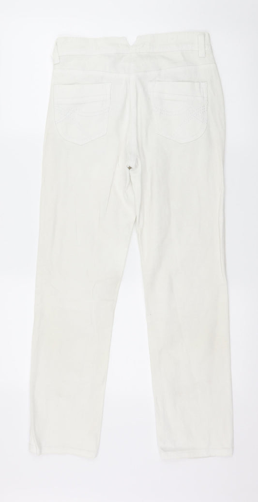TU Womens White  Denim Straight Jeans Size 8 L27 in