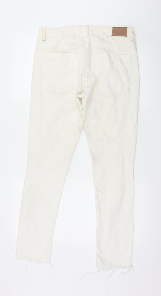 Rut & Circle Womens White  Denim Skinny Jeans Size 16 L29 in