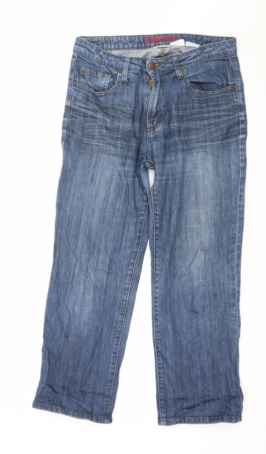 Street One Womens Blue  Denim Straight Jeans Size 32 in L25 in