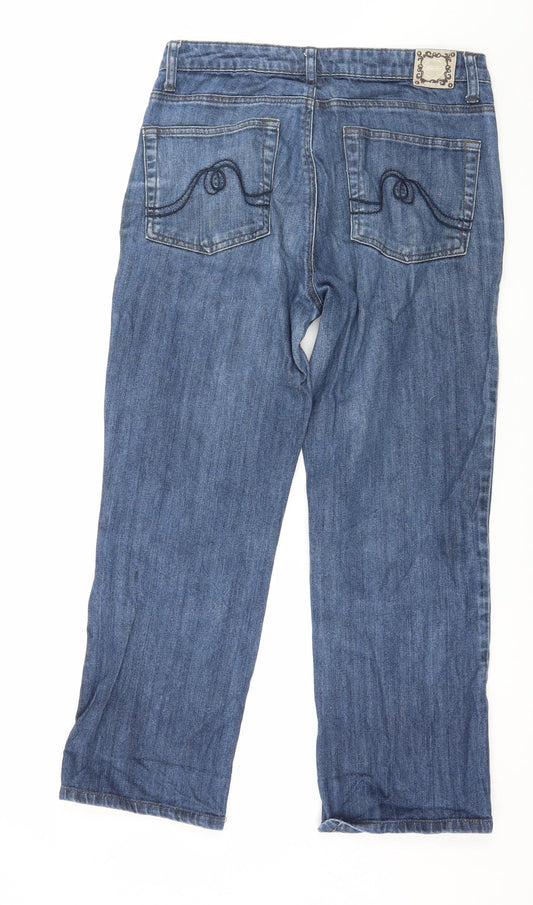 Street One Womens Blue  Denim Straight Jeans Size 32 in L25 in