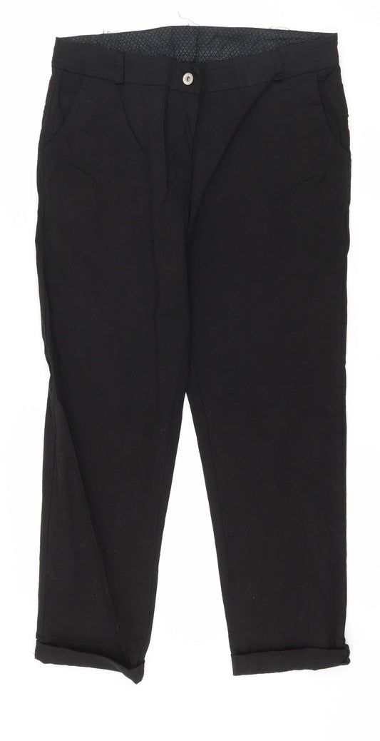 Preworn Womens Black   Trousers  Size 36 in L25 in