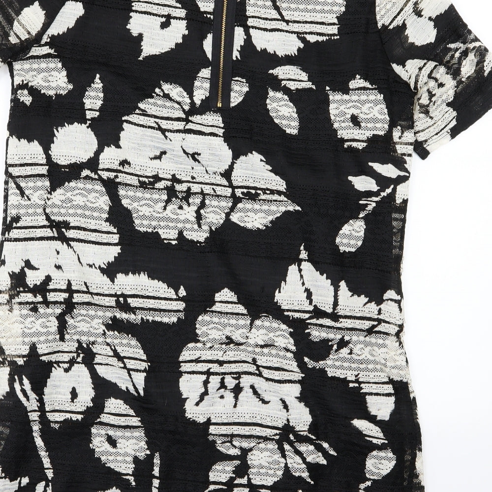 Phase Eight Womens Black Floral  A-Line  Size 14