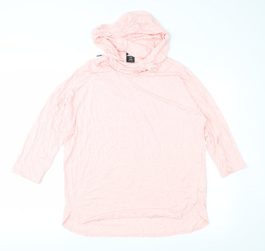 Aviva Womens Pink   Pullover Hoodie Size S