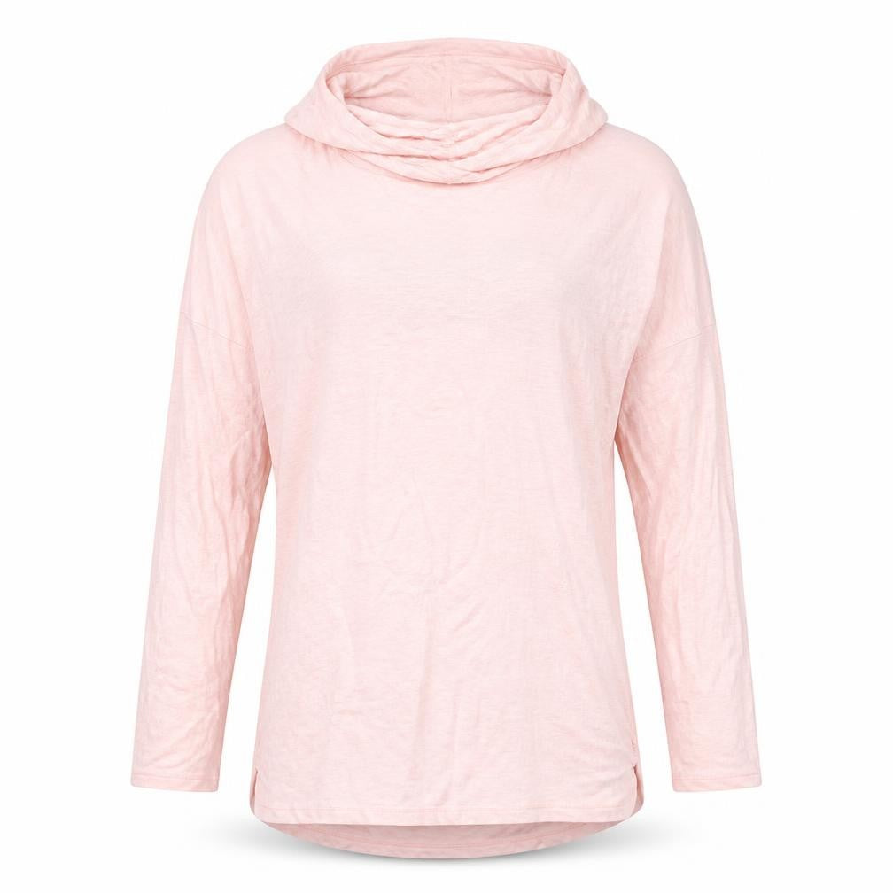 Front view of Aviva women’s pink pullover hoodie, size S