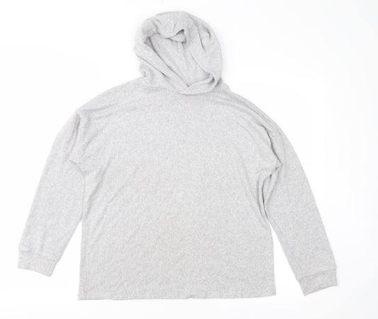 Marks and Spencer Girls Grey  Knit Pullover Hoodie Size 12-13 Years