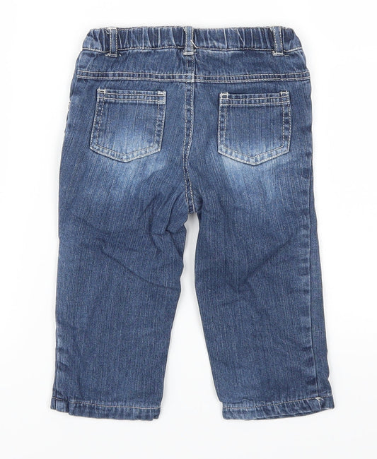 Tisai Boys Blue  Denim Cargo Jeans Size 18 Months