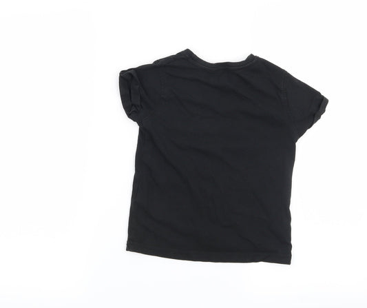George Boys Black   Basic T-Shirt Size 5-6 Years  - Win