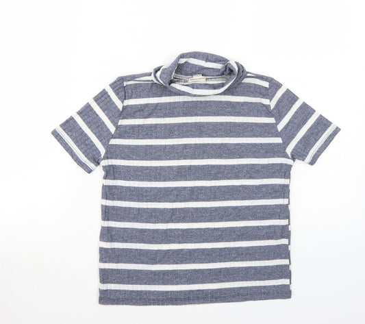 Riverisland Girls Blue Striped  Basic T-Shirt Size 9-10 Years