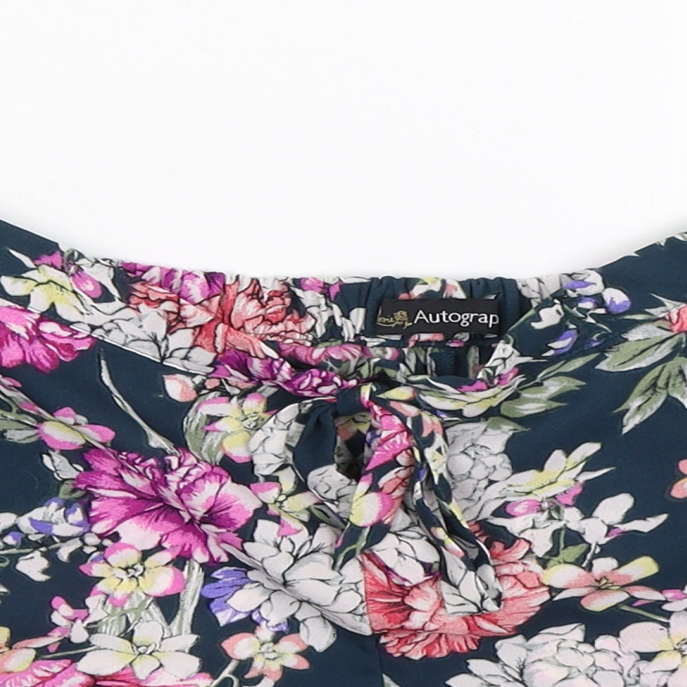 Autograph Womens Multicoloured Floral  Hot Pants Shorts Size 10