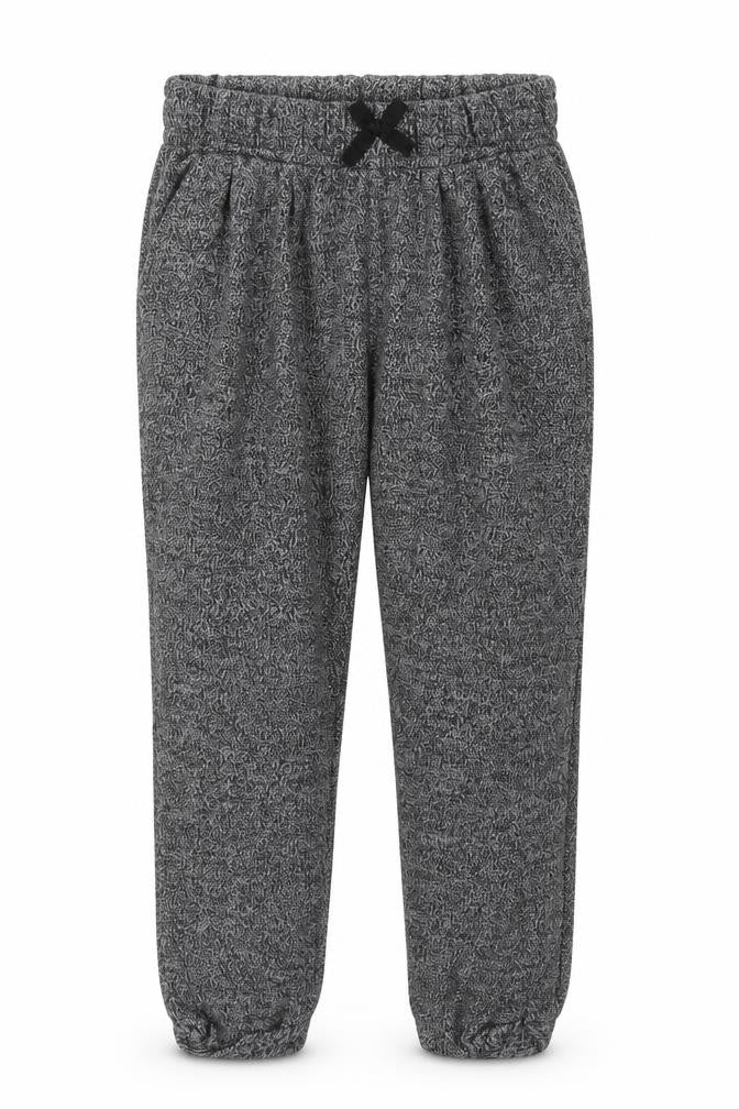 Front view of Next girls’ grey knit sweatpants, size 6, years