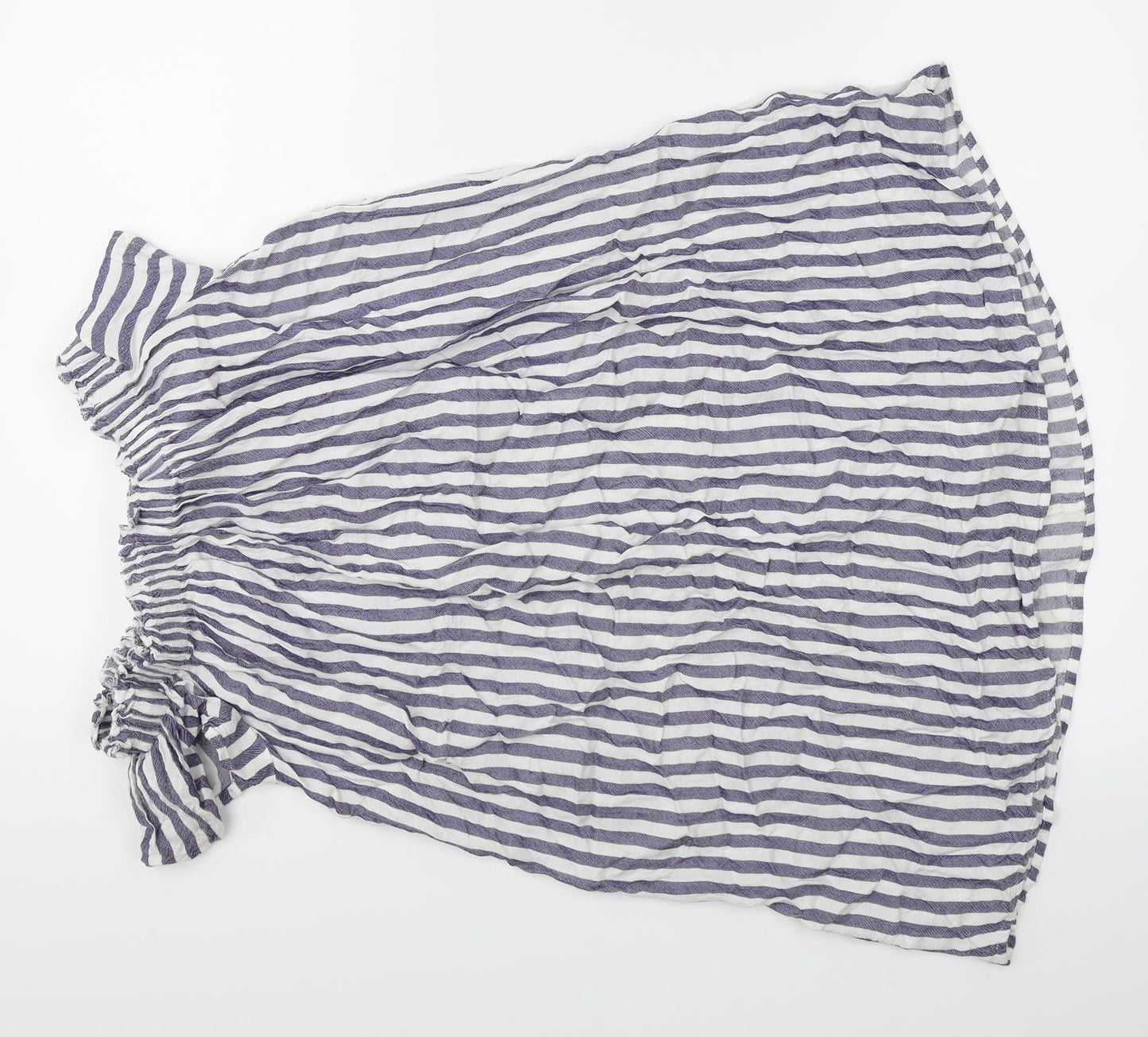 Papaya Womens Blue Striped  A-Line  Size 8