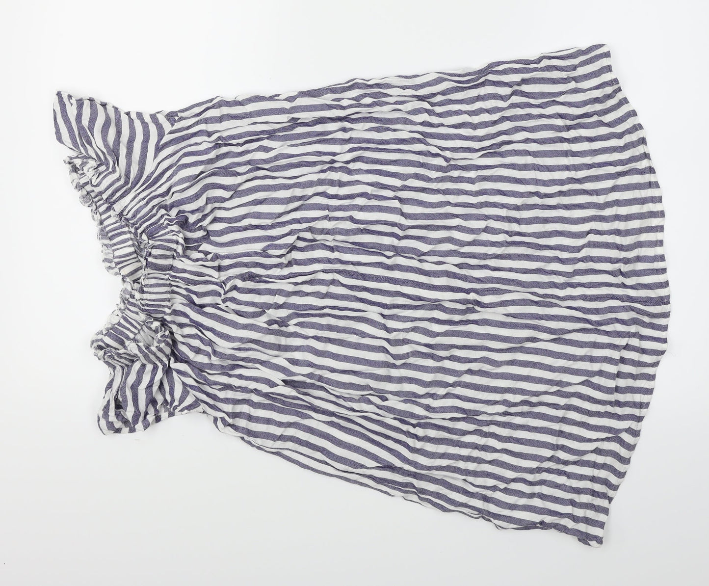 Papaya Womens Blue Striped  A-Line  Size 8