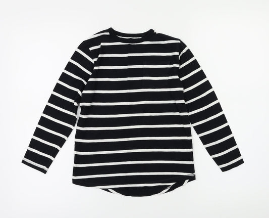 NEXT Boys Black Striped  Pullover Casual Size 7 Years