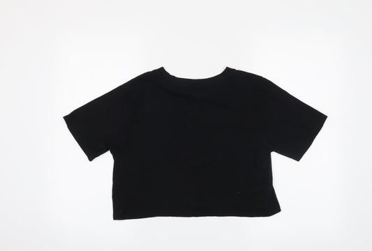 Cooperative Womens Black   Cropped T-Shirt Size M