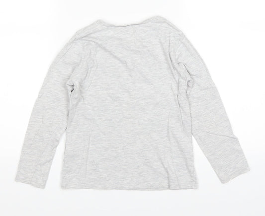 George Girls Grey   Basic T-Shirt Size 6-7 Years
