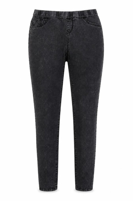 denim co Womens Black  Denim Jegging Leggings Size 10 L26 in - distressed