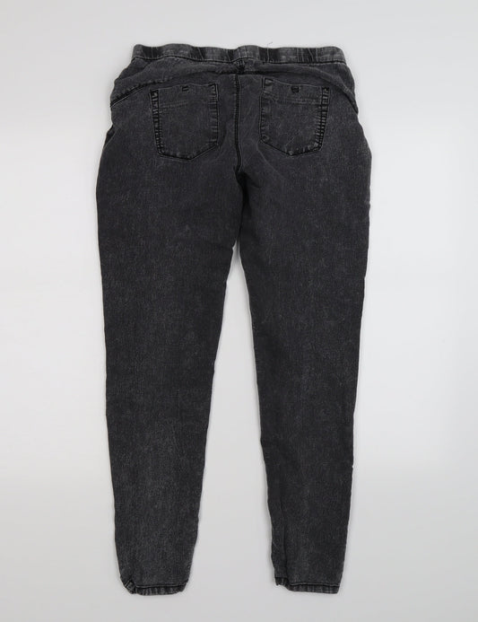 denim co Womens Black  Denim Jegging Leggings Size 10 L26 in - distressed
