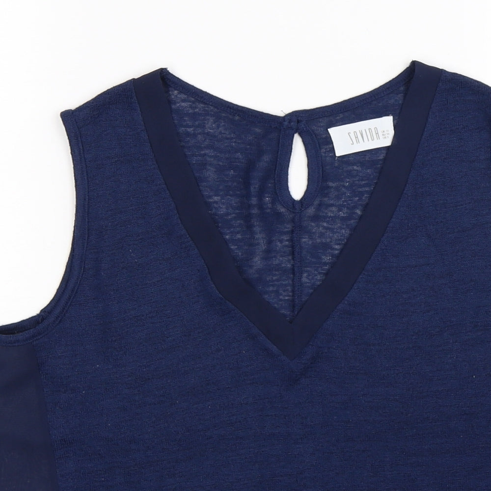 savida Womens Blue   Basic T-Shirt Size 10