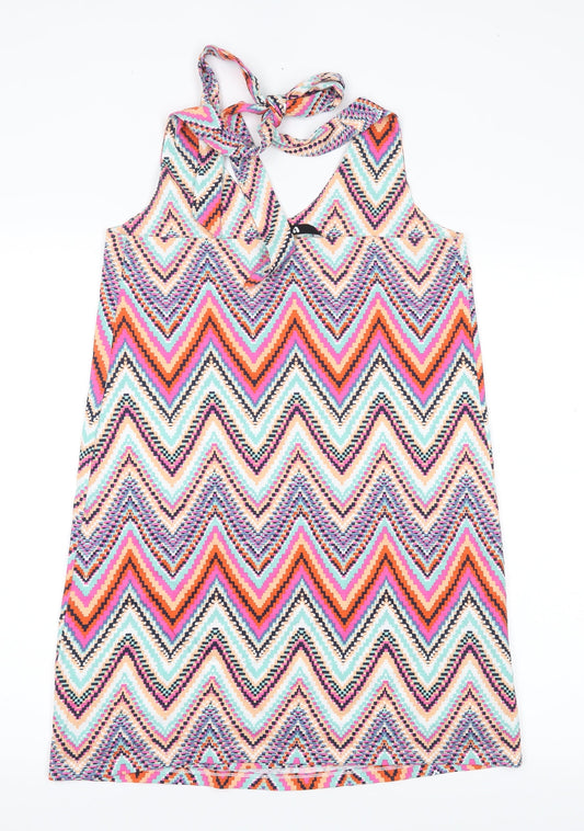 Very Womens Pink Herringbone  Basic Blouse Size 10