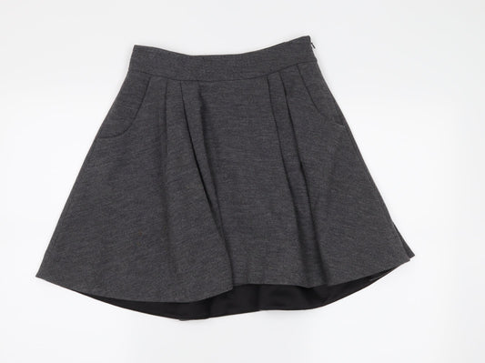 Diane Von Furstenburg Womens Grey   Pleated Skirt Size 4