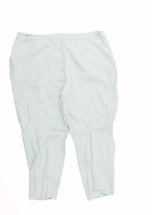 ASOS Womens Green   Cropped Trousers Size 14 L24 in