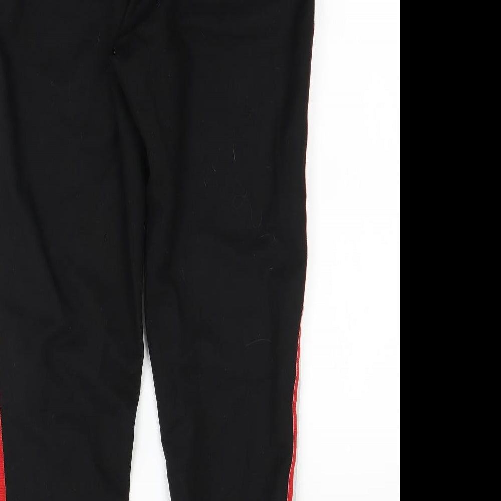 New Look Womens Black Striped  Trousers  Size 8 L28 in