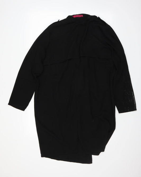 Boohoo Womens Black   Overcoat Coat Size M
