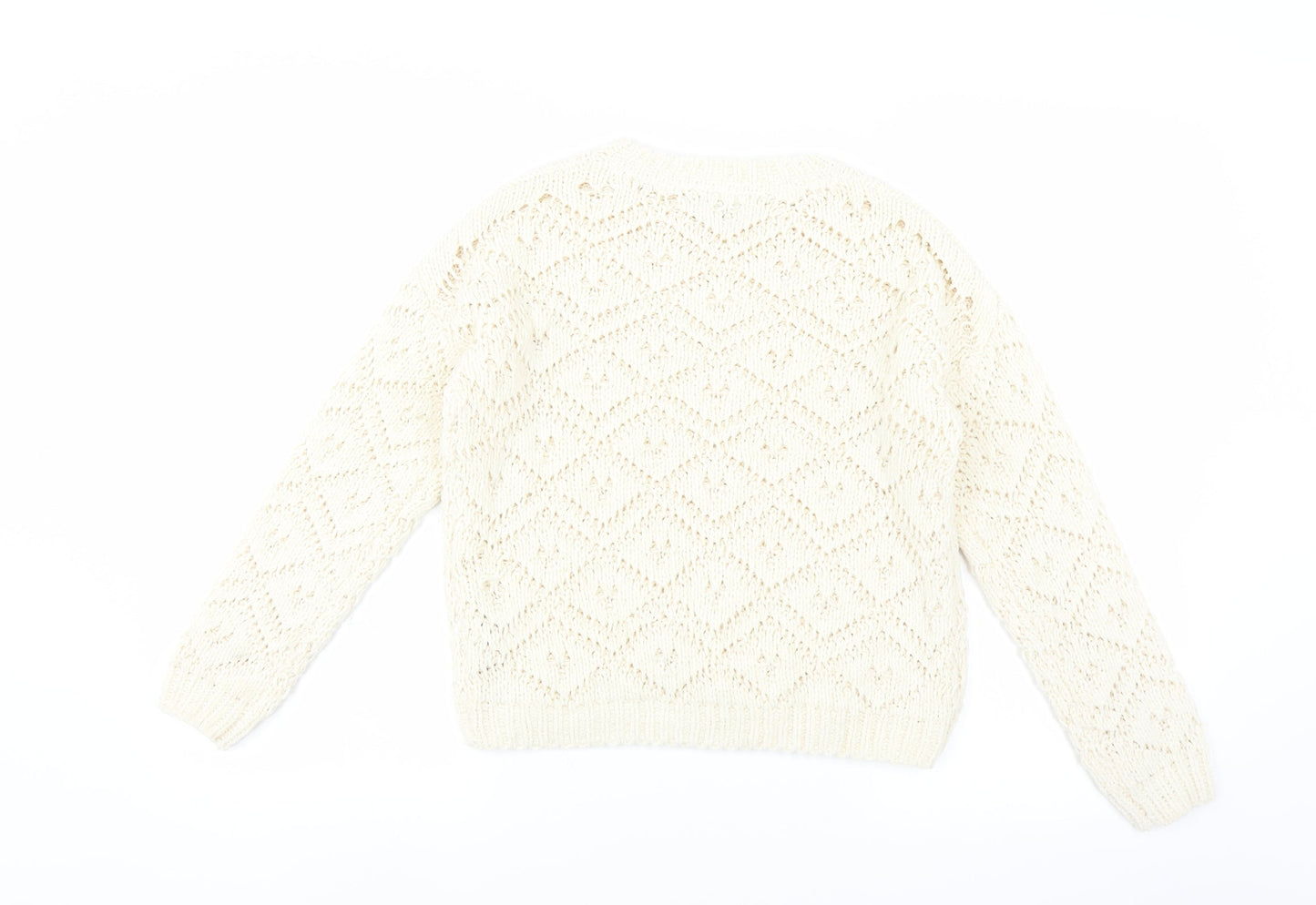 Primark Girls Ivory   Pullover Jumper Size 10-11 Years