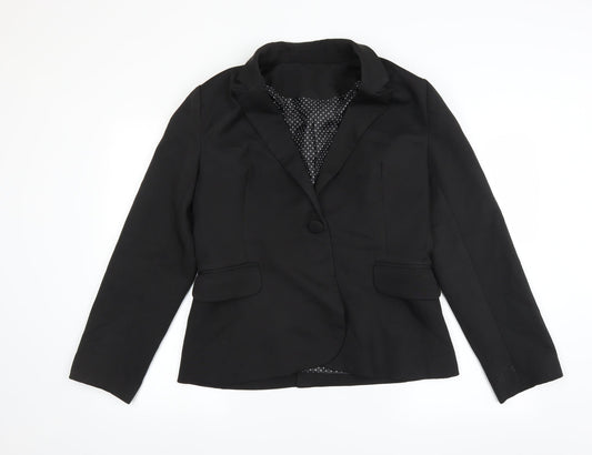 Preworn Womens Black   Jacket Suit Jacket Size L