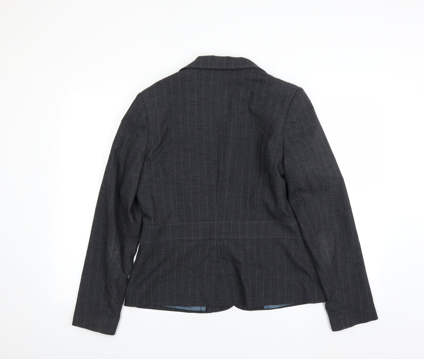 Autonomy Womens Grey Striped  Jacket Suit Jacket Size 14