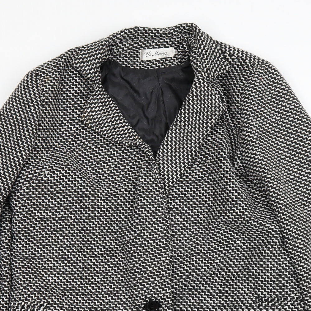 Preworn Womens Black Geometric  Jacket  Size XL