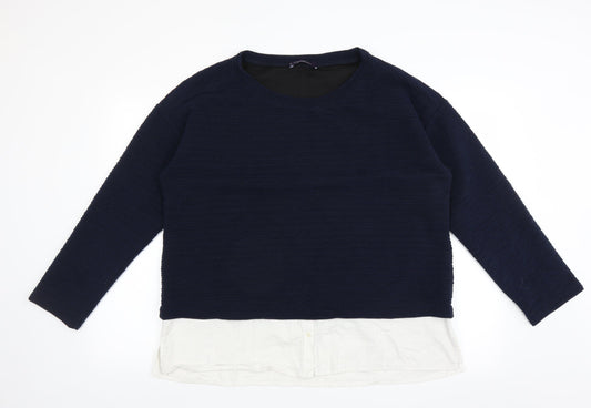 Violeta Womens Blue   Pullover Jumper Size L