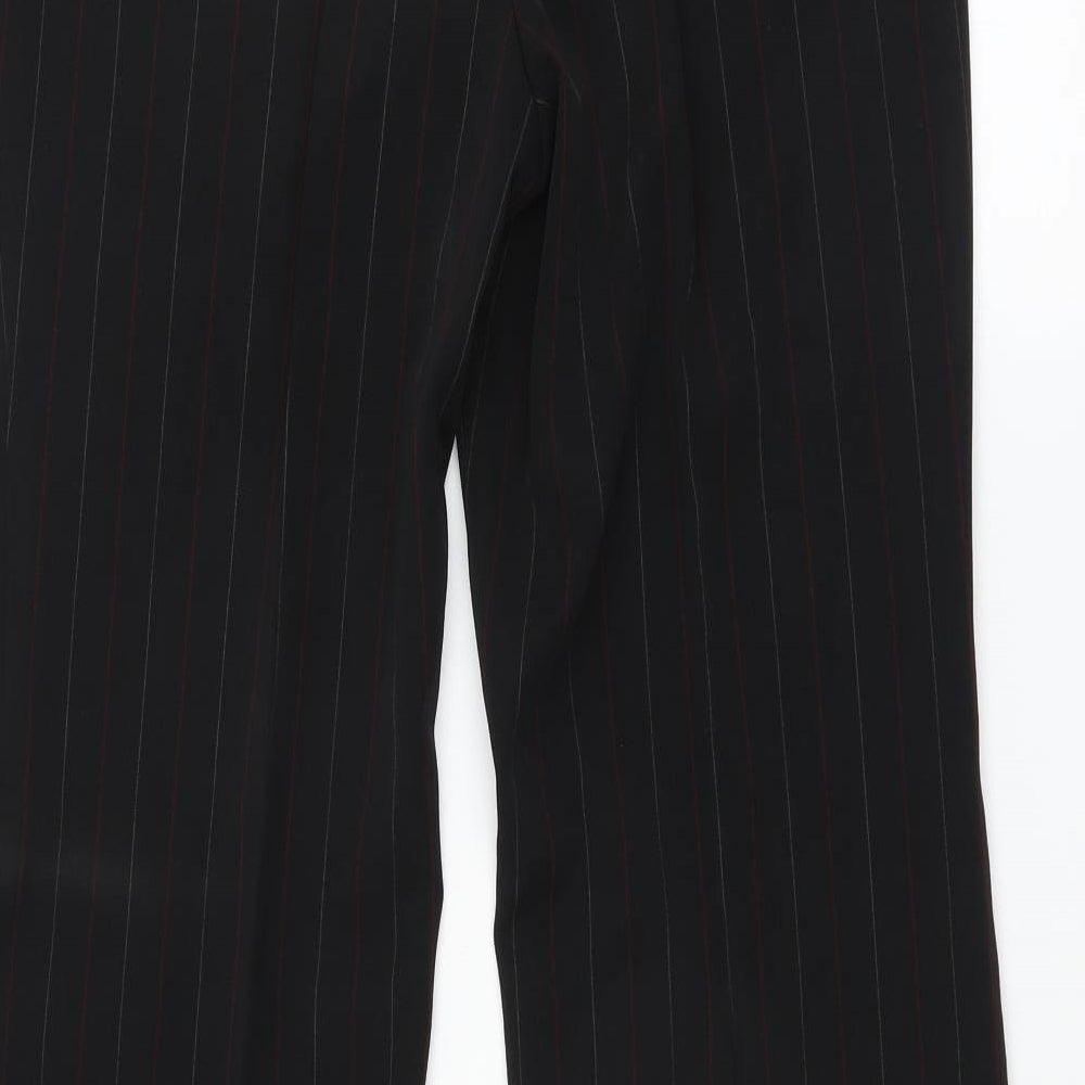 Liquid Womens Black Striped  Trousers  Size 34 in L29 in - Bootcut