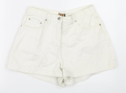 At Denim Womens Ivory  Denim Hot Pants Shorts Size 10