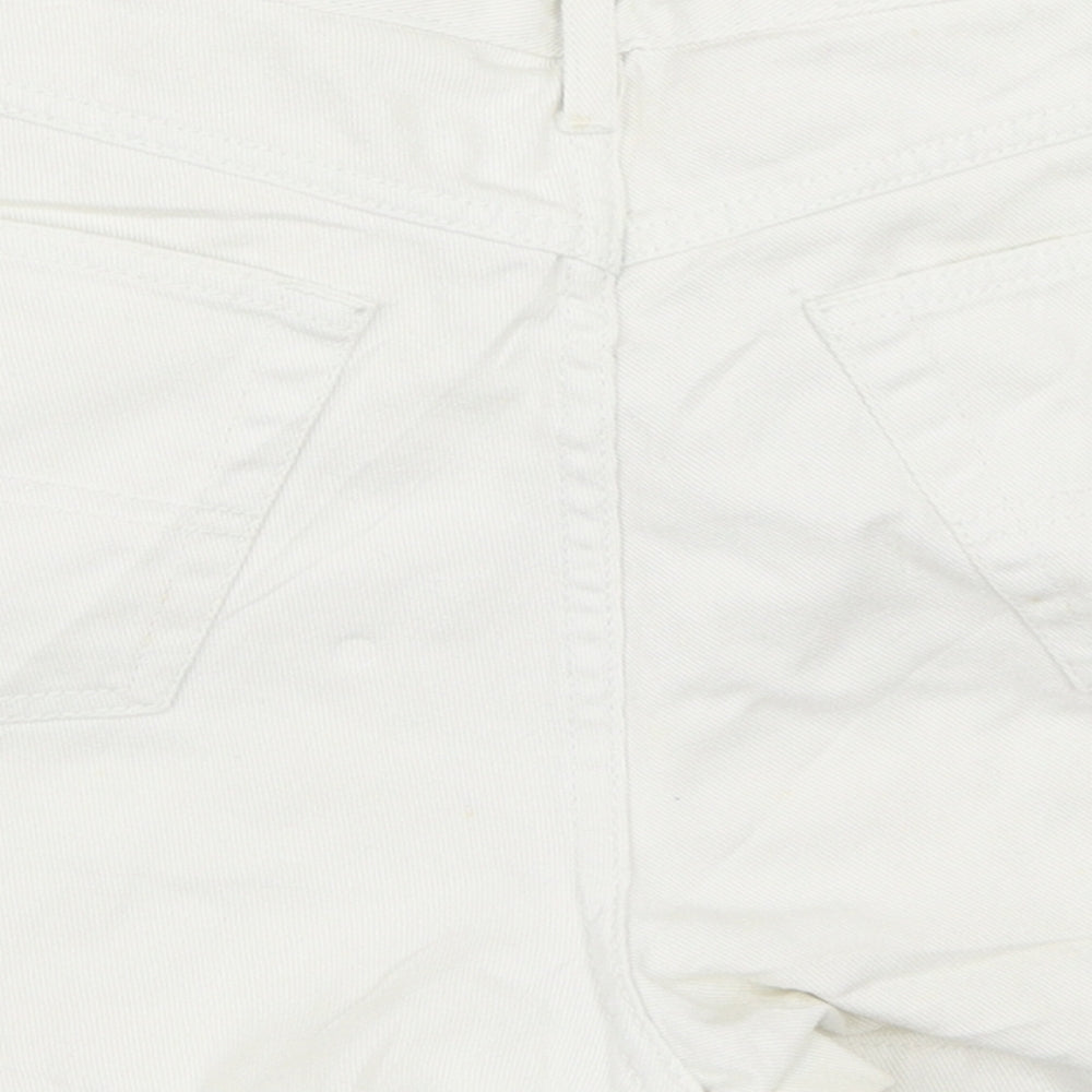 At Denim Womens Ivory  Denim Hot Pants Shorts Size 10