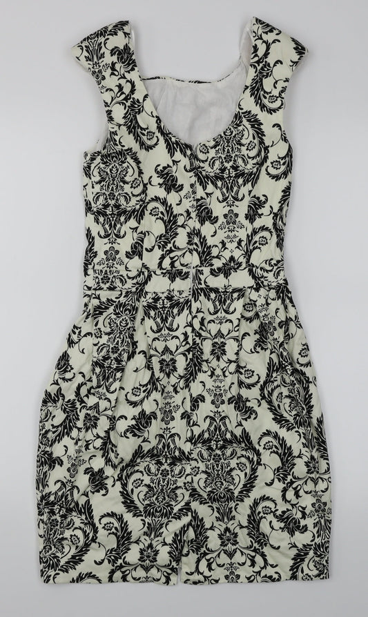 Atmosphere Womens White Floral  A-Line  Size 10