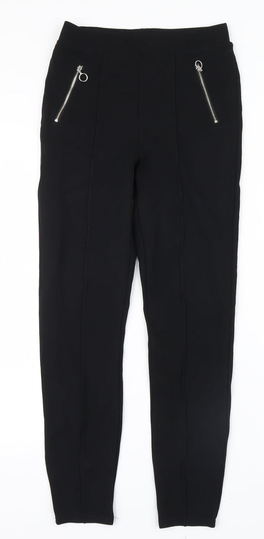 Papaya Womens Black   Trousers  Size 10 L26 in