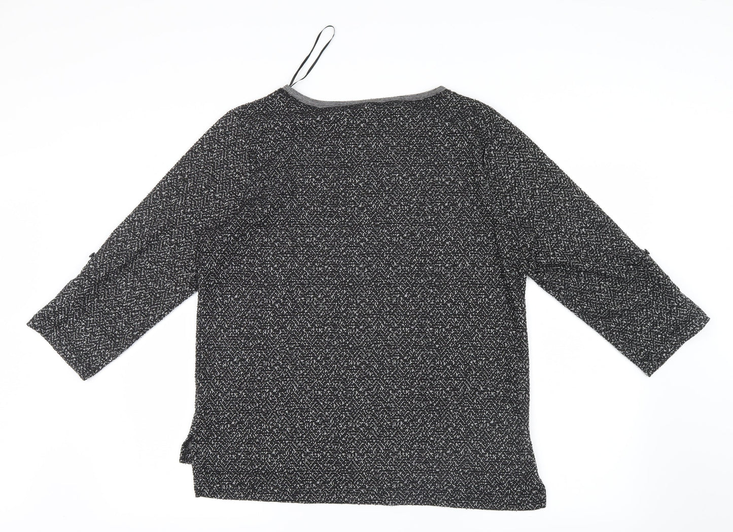 Papaya Womens Black  Knit Pullover Jumper Size 12