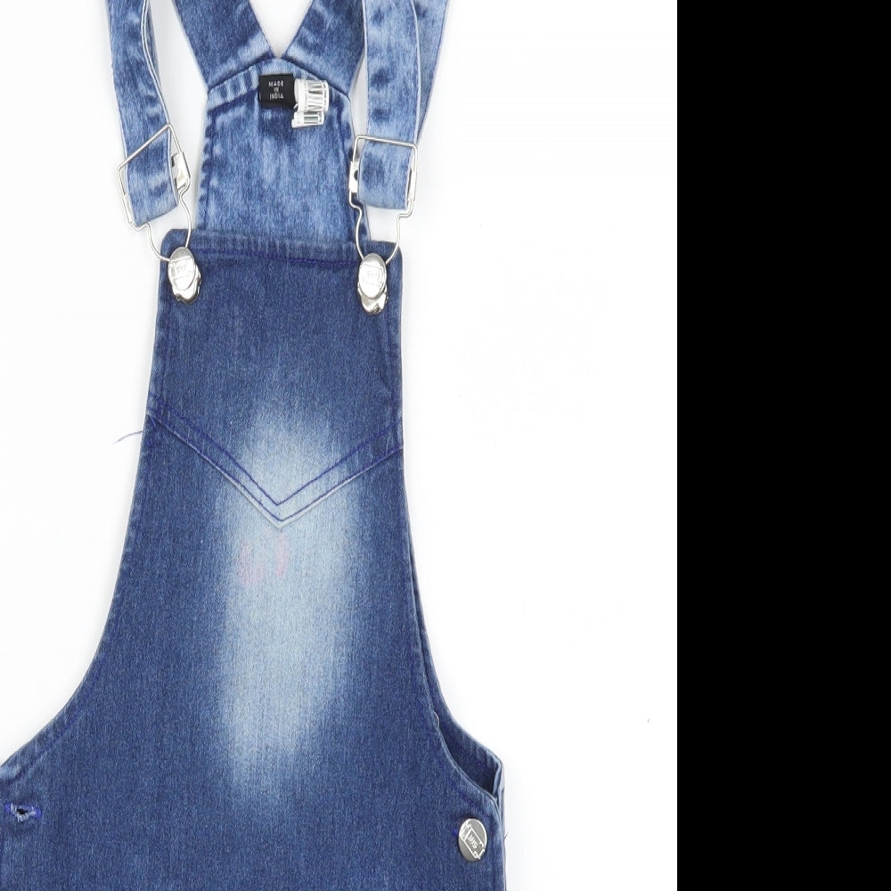 Preworn Womens Blue  Denim Pinafore/Dungaree Dress  Size 6