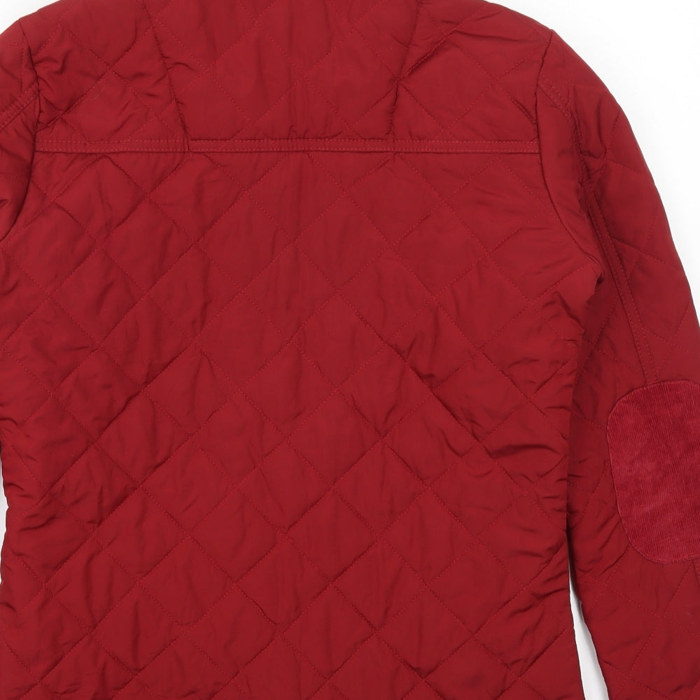 Denim Co Womens Red   Quilted Coat Size 8