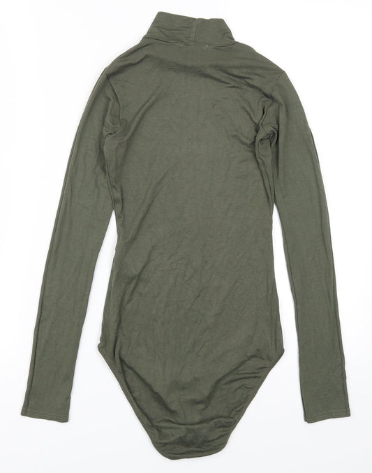 Boohoo Womens Green   Bodysuit One-Piece Size 6