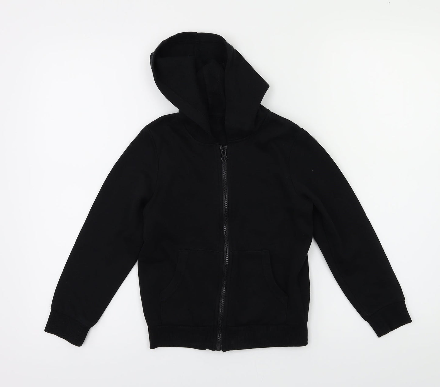 Preworn Boys Black   Full Zip Jumper Size 6-7 Years