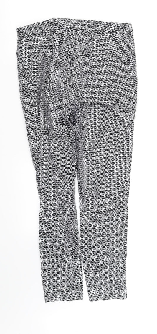 pre worn Womens White Geometric  Trousers  Size 12 L29 in