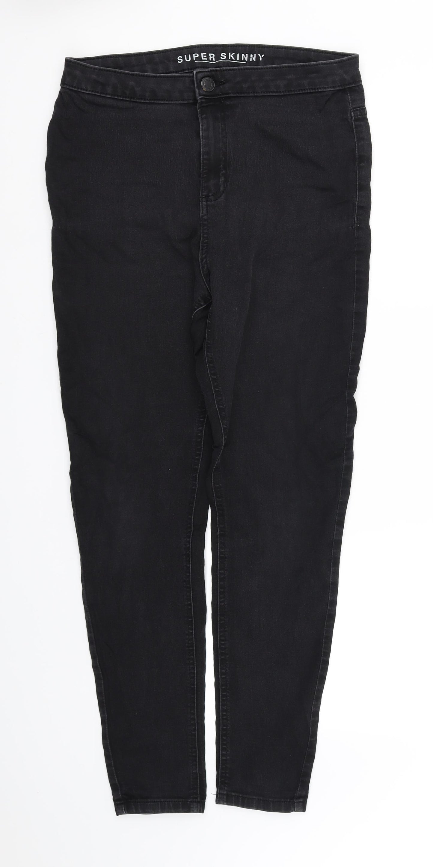 pre worn Womens Black   Straight Jeans Size 14 L32 in